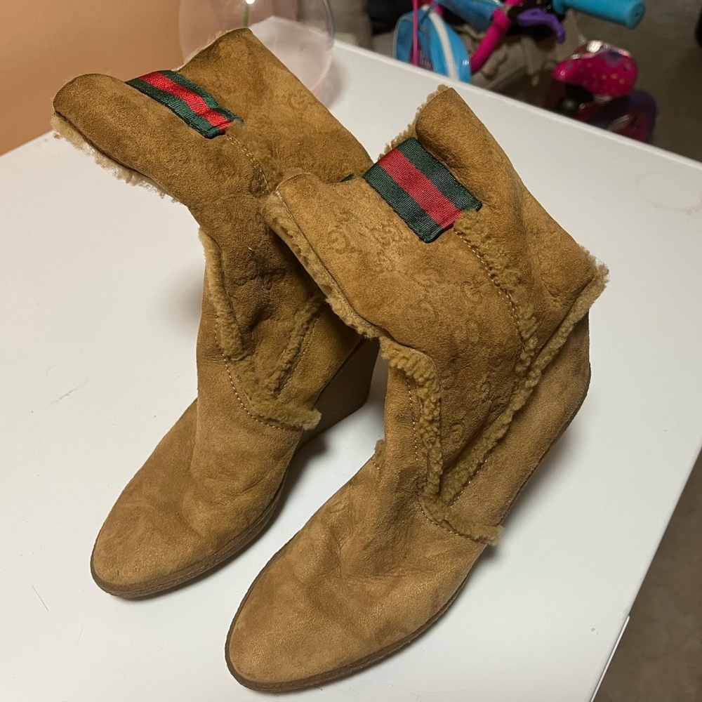 Gucci wedge booties